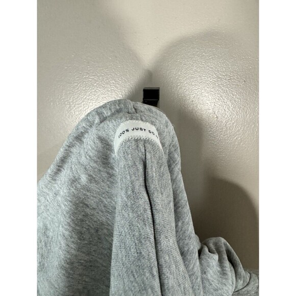 Nike logo Hoodie Oversized Grey With Shirt Sleeves Cuff Links Size M Just Do It - Picture 3 of 7